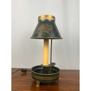 1940s–1950s Toleware Boudoir Desk Lamp with Tray Base